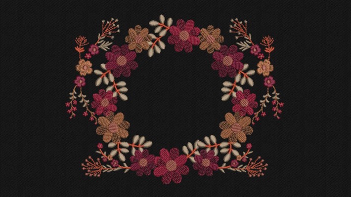 Daisy Wreath Embroidery Designs
