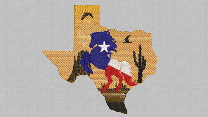 Texas Horse Embroidery Designs