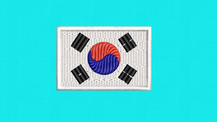 South Korea Flag Embroidery Designs