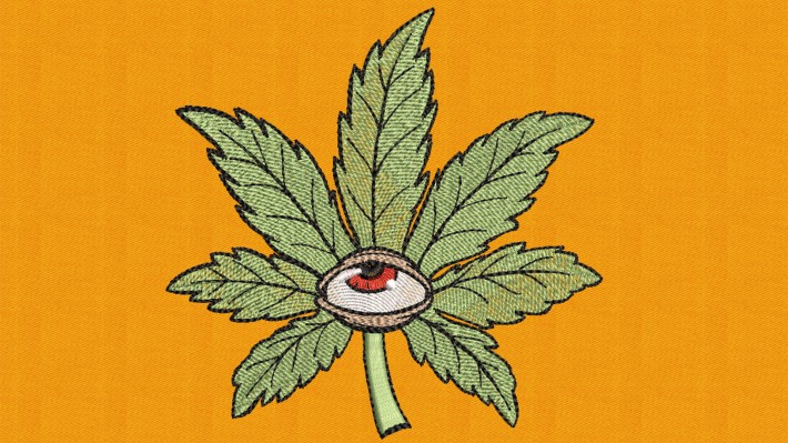 Marijuana Eyes Embroidery Designs