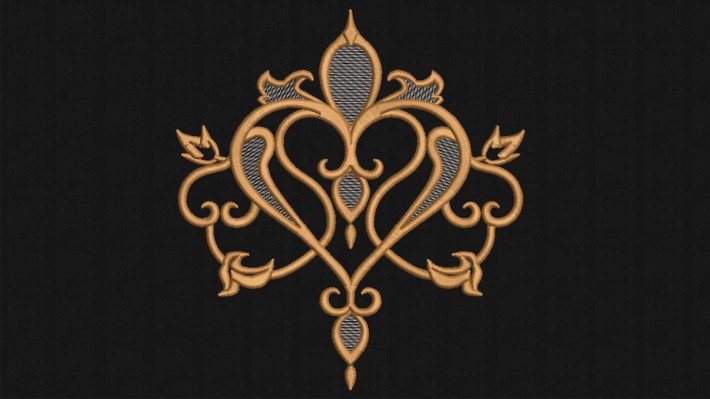 Heart Ornamental  Embroidery Designs