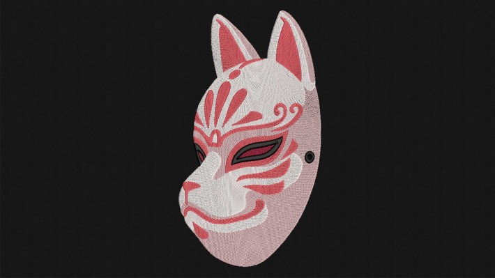 Kitsune Mask Embroidery Designs