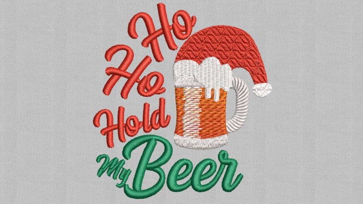 Santa Beer Embroidery