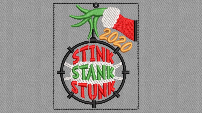 Stink Stank Stunk Christmas Ornament