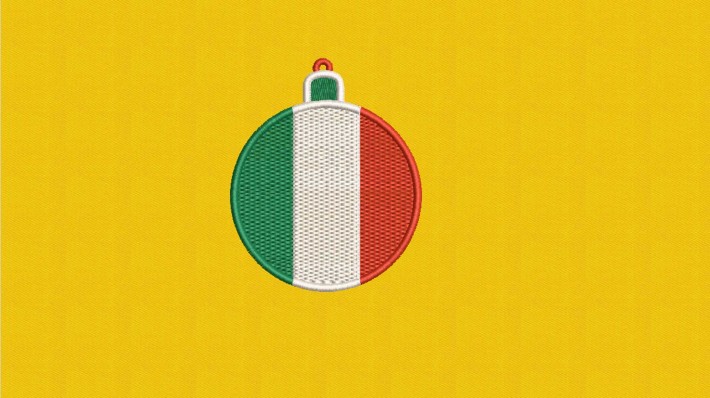 Christmas Ball Italy Flag