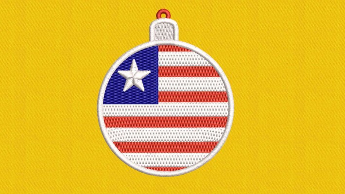 Christmas Ball Liberia Flag