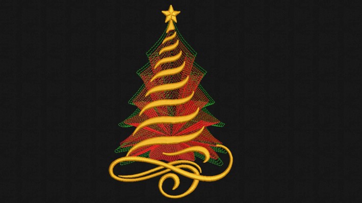 Christmas Tree Line Art