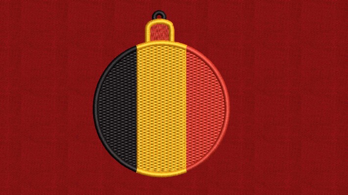Christmas Ball Belgium Flag