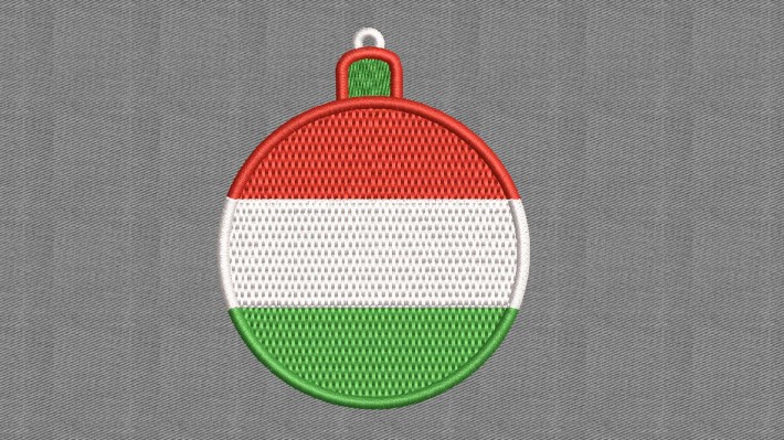 Christmas Ball Hungary Flag