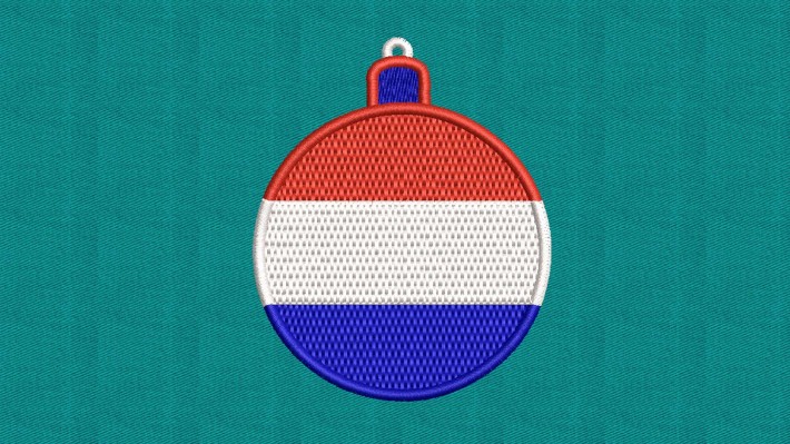 Christmas Ball Netherlands Flag