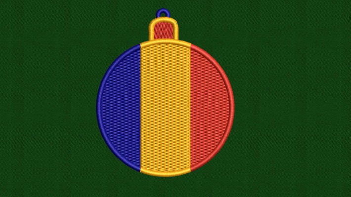 Christmas Ball Romania Flag