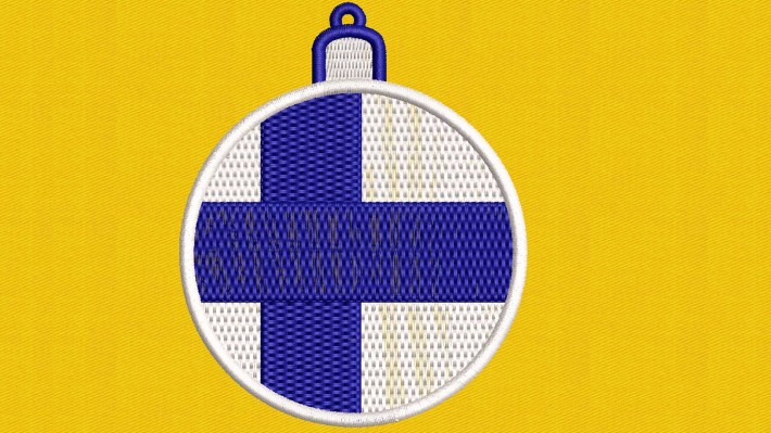 Christmas Ball Finland Flag