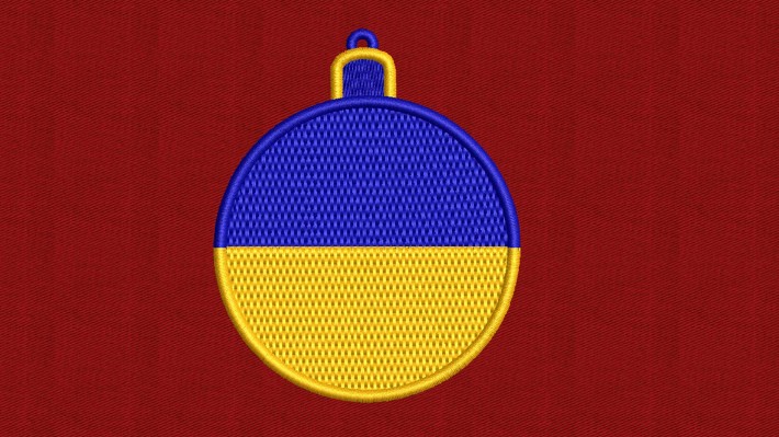 Christmas Ball Ukraine Flag