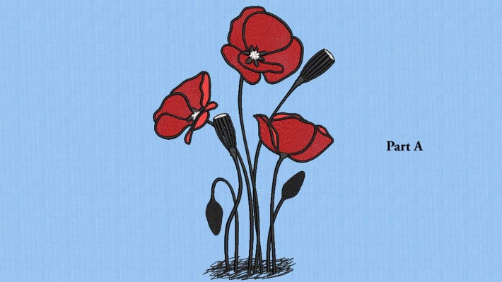Poppy Floral Embroidery Designs
